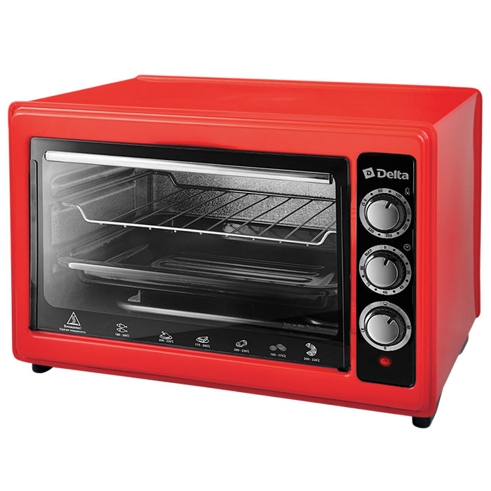 Мини-печь DELTA D-0123 красный																		 — описание, фото, цены в интернет-магазине PT Stores
