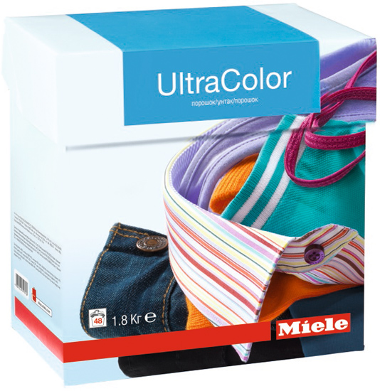 Бытовая химия MIELE Порошок для стирки цветного белья UltraColor, 1,8 кг, 11997113RU																		 — описание, фото, цены в интернет-магазине PT Stores