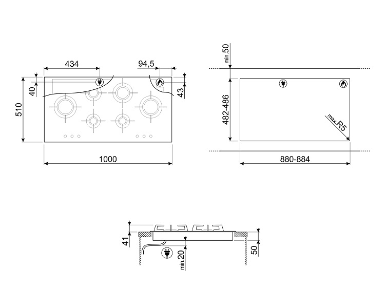 Купить Газовая варочная панель SMEG PVL6106CN — Фото 4