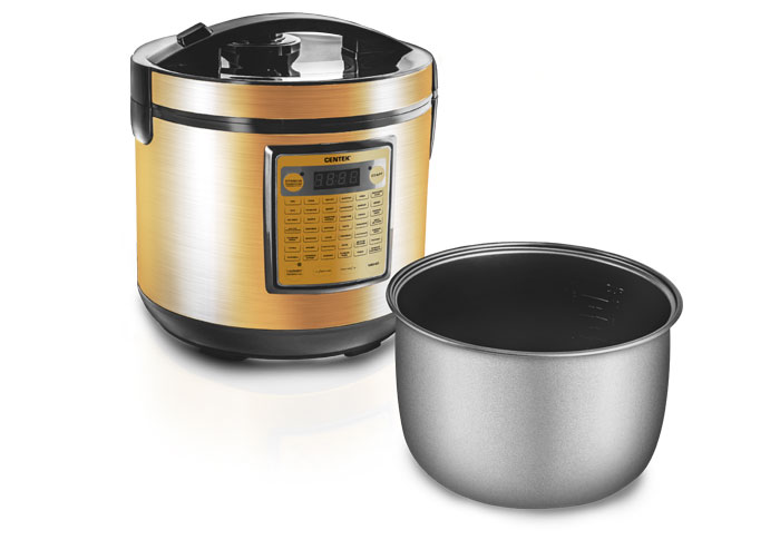 Купить Мультиварка CENTEK CT-1495 Black Ceramic <золото> — Фото 3
