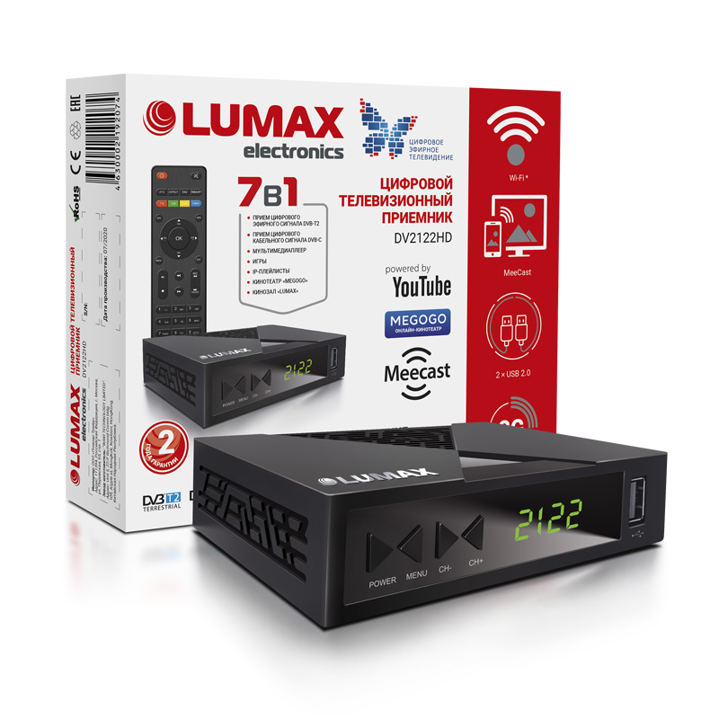 ТВ Тюнер LUMAX DV2122HD																		 — описание, фото, цены в интернет-магазине PT Stores