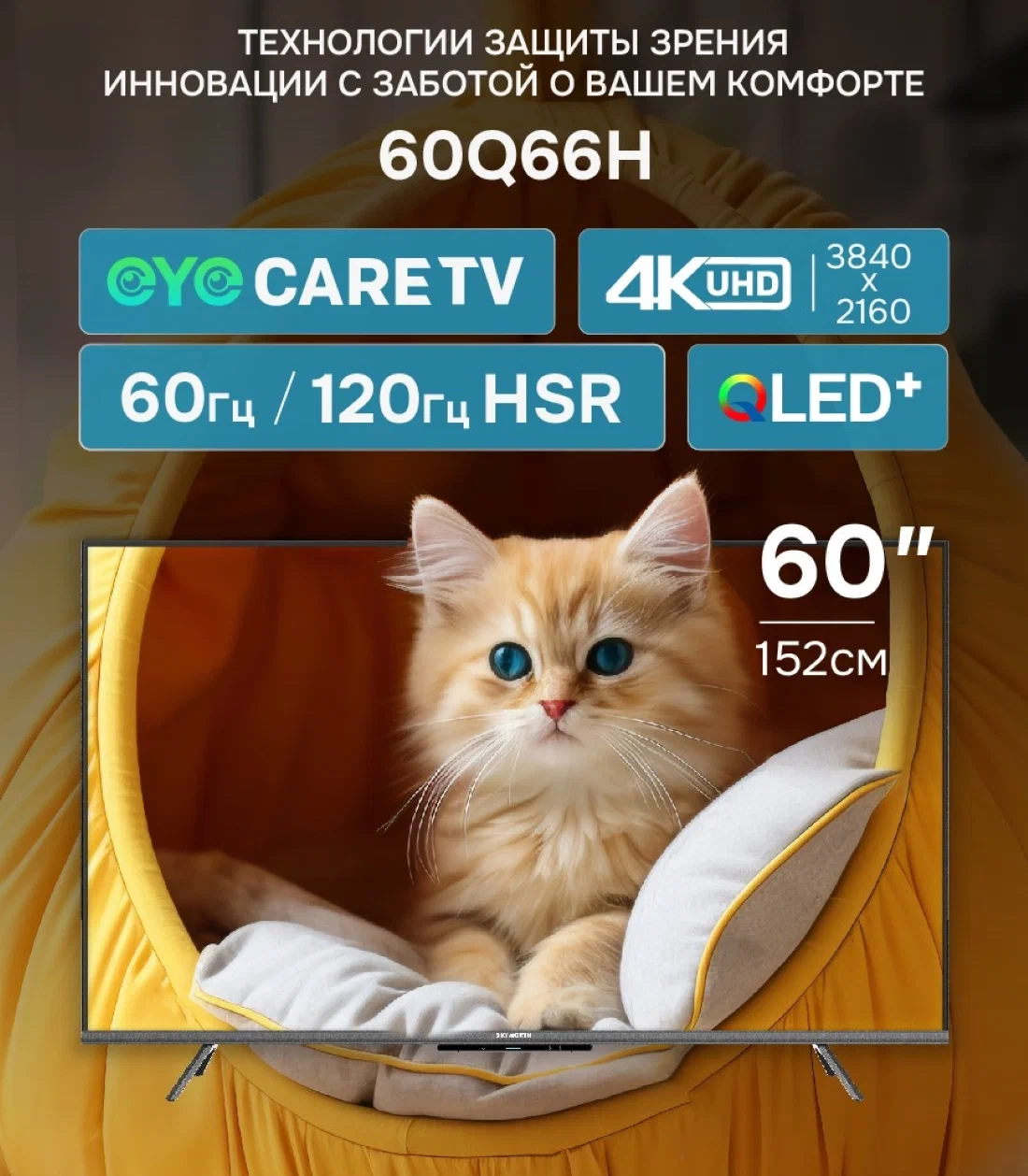 Телевизор SKYWORTH 60Q66H																		 — описание, фото, цены в интернет-магазине PT Stores