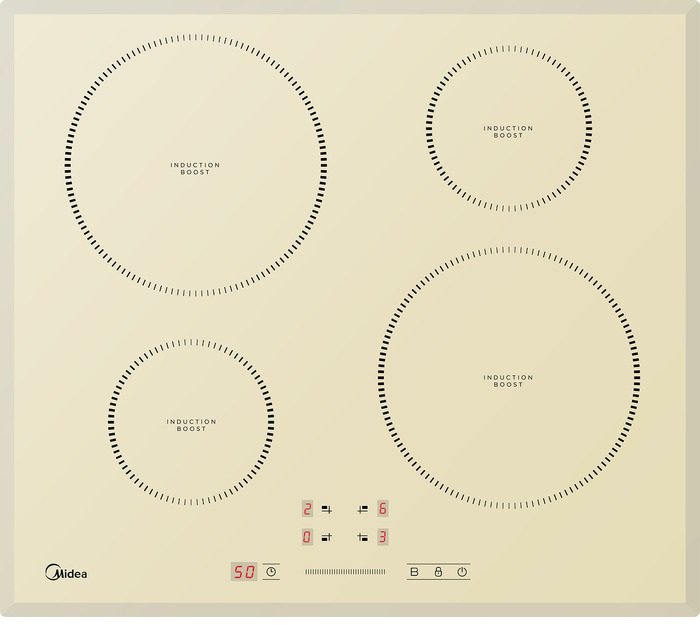 Индукционная варочная панель Midea MIH64721FIV																		 — описание, фото, цены в интернет-магазине PT Stores