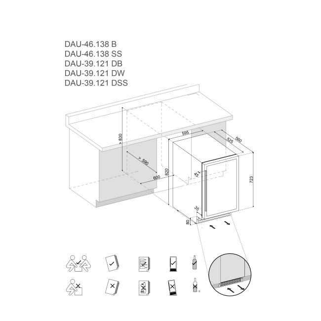 Купить Встраиваемый винный шкаф DUNAVOX DAUF-39.121DB — Фото 5