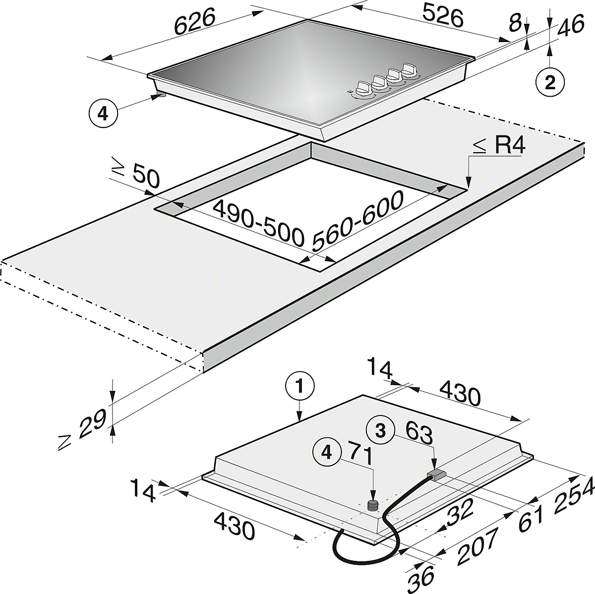 Купить Газовая варочная панель MIELE KM 3010 — Фото 5