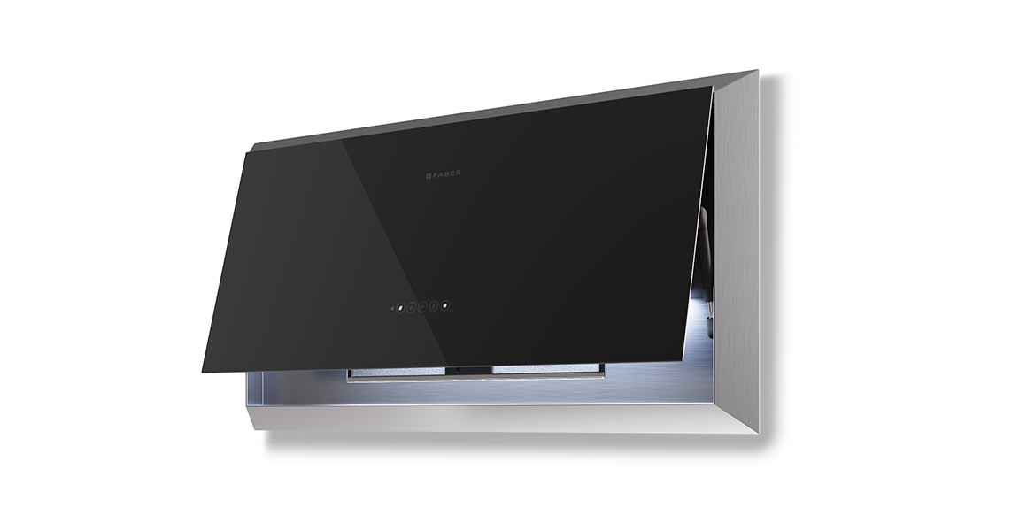 Купить Наклонная вытяжка FABER TWICE ARIES BK GLASS/X A90 — Фото 3