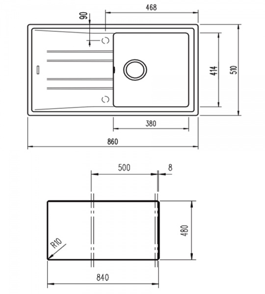 Купить Мойка TEKA STONE 50 B-TG CARBON ручной слив — Фото 3
