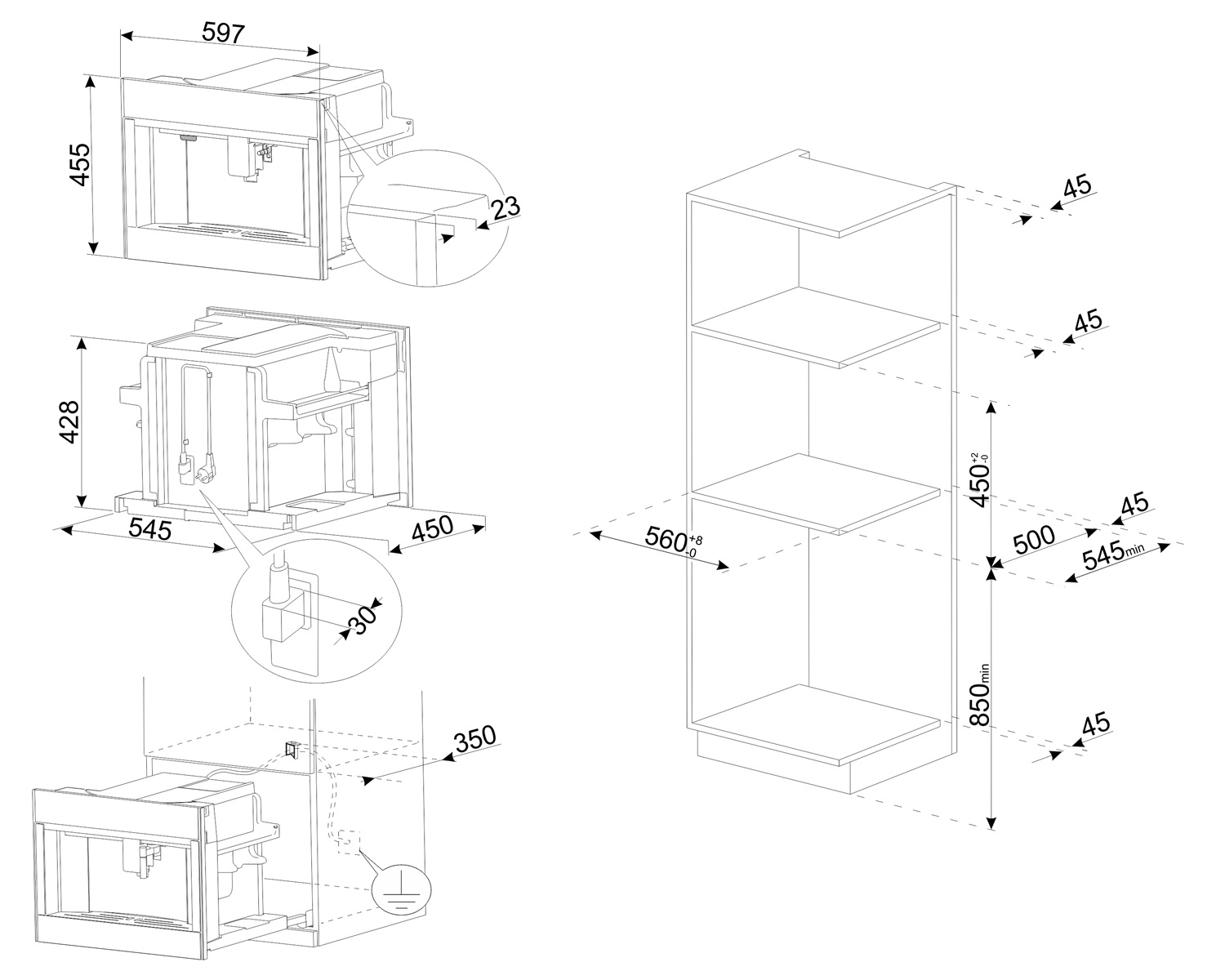 Купить Встраиваемая кофемашина SMEG CMS4104N — Фото 8