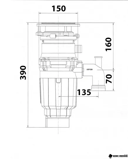 Купить Измельчитель пищевых отходов BONE CRUSHER BC910-AS Slim Line/K — Фото 7