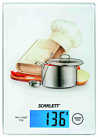 Кухонные весы Scarlett  SC-1217 белый/поваренок