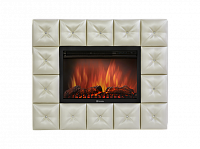 Электрокамин Electrolux Каминокомплект: Очаг EFP/P-3020LS с порталом Crystal 30 светлая экокожа