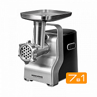 Мясорубка Redmond RMG-1230-7 черный/серебро